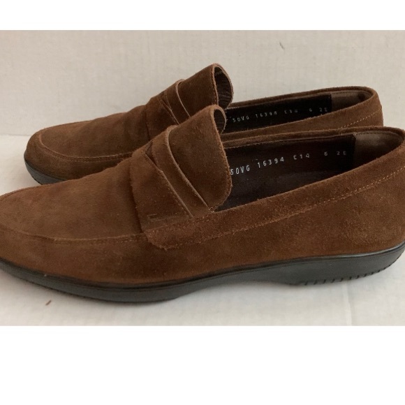 Salvatore Ferragamo Brown Calfskin Slip-On Loafers